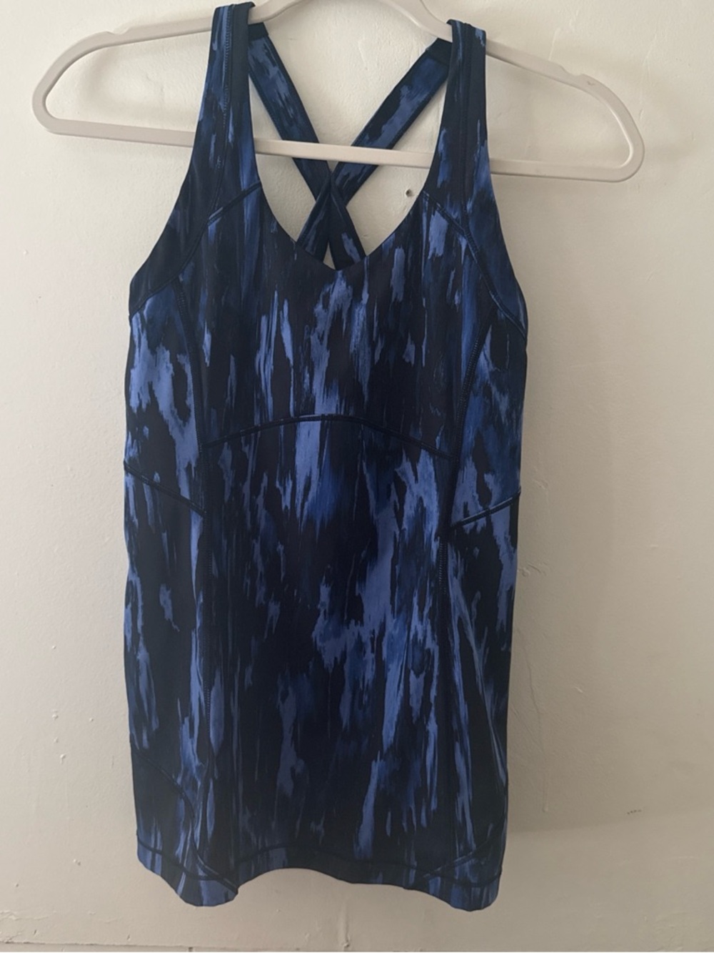 lululemon athletica Navy and Light Blue Patterned top